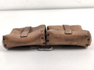 Magazintasche Wehrmacht für 2 Magazine K43 / G43. Hersteller ros 1944.