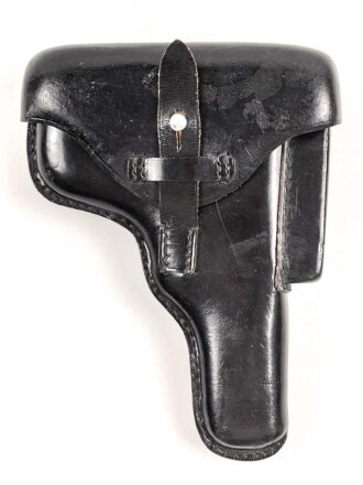 Pistolentasche schwarzes Leder, keine Markierungen, vermutlich Polizei nach 1945