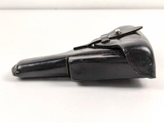 Pistolentasche schwarzes Leder, keine Markierungen, vermutlich Polizei nach 1945