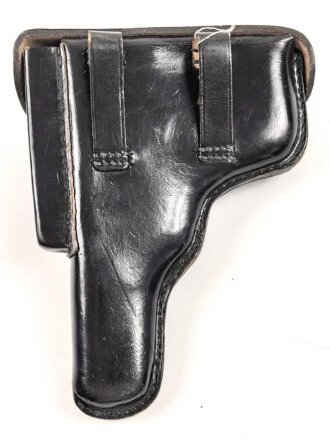 Pistolentasche schwarzes Leder, keine Markierungen, vermutlich Polizei nach 1945