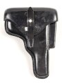 Pistolentasche schwarzes Leder, keine Markierungen, vermutlich Polizei nach 1945