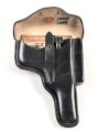 Pistolentasche schwarzes Leder, keine Markierungen, vermutlich Polizei nach 1945
