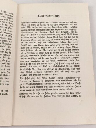"Tagebuch B1 - Heitere Erlebnisse eines Freiwilligen aus dem Großen Krieg" 92 Seiten, datiert 1936, DIN A5