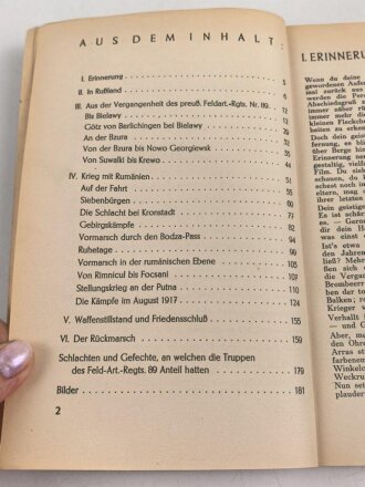 "Im Osten mit der Feldartillerie" datiert 1931, 191 Seiten, DIN A5