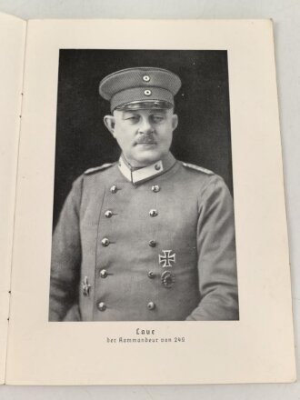 "Papa Laue - Der Regiments Kommandeur von Res.- Inf. Reg. 249 1915-1918" 31 Seiten, DIN A5, Einband fleckig