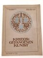 Deutsche Kriegsgefangenenfürsorge Bern "Kriegsgefangenen Kunst" 16 Seiten, DIN A4, komplett