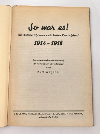 "So war es! Ein Bildbericht vom wehrhaften...