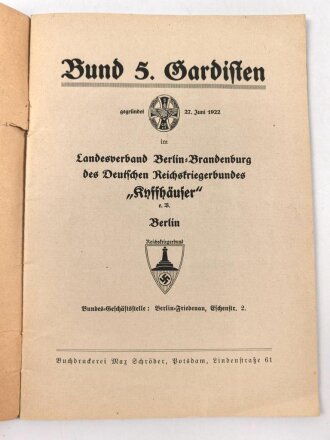 "Mitglieder Verzeichnis des Bundes 5....