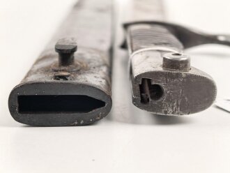 Seitengewehr Modell 1898/05 mit preussischer Abnahme von 1916. Schleifspuren im Bereich des Drückers, sonst gut.