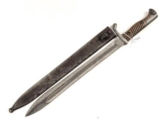 Seitengewehr Modell 1898/05 mit preussischer Abnahme von 191?. Gereinigtes Stück