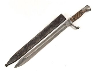 Seitengewehr Modell 1898/05 mit preussischer Abnahme von 191?. Gereinigtes Stück