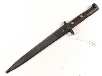 Jugoslawien Seitengewehr Messerbajonett Mauser 24/44, nummerngleiches Stück in gutem Zustand