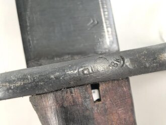 Jugoslawien Seitengewehr Messerbajonett Mauser 24/44, nummerngleiches Stück in gutem Zustand