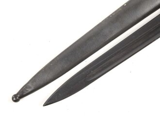 Jugoslawien Seitengewehr Messerbajonett Mauser 24/44, nummerngleiches Stück in gutem Zustand