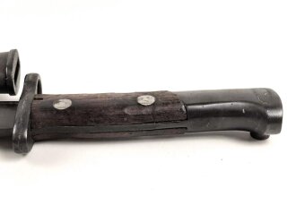 Jugoslawien Seitengewehr Messerbajonett Mauser 24/44, nummerngleiches Stück in gutem Zustand