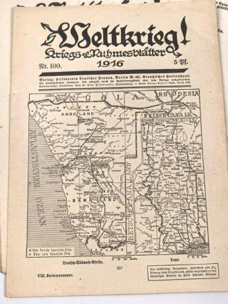 1.Weltkrieg, Konvolut "Weltkrieg Kriegs und Ruhmesblätter 1916" nicht auf vollständigkeit geprüft, DIN A4