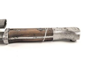 Seitengewehr Modell 84/98 zum k98 der Wehrmacht. Nummerngleiches Stück , Hersteller S 177 G. " Gereinigtes" Stück