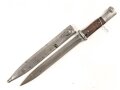 Seitengewehr Modell 84/98 zum k98 der Wehrmacht. Nummerngleiches Stück , Hersteller S 177 G. " Gereinigtes" Stück