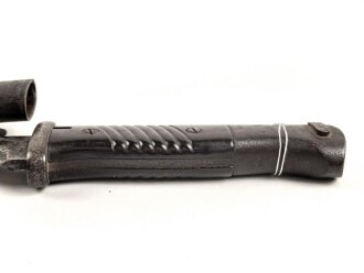 Seitengewehr Modell 84/98 zum k98 der Wehrmacht. Nummerngleiches Stück von Coppel 1940. Drücker hängt
