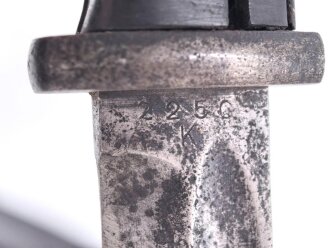 Seitengewehr Modell 84/98 zum k98 der Wehrmacht. Nummerngleiches Stück von Coppel 1940. Drücker hängt