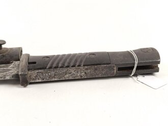 Seitengewehr Modell 84/98 zum k98 der Wehrmacht. Nummerngleiches Stück von Coppel 1940. Drücker hängt