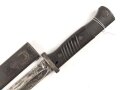 Seitengewehr Modell 84/98 zum k98 der Wehrmacht. Nummerngleiches Stück von Coppel 1940. Drücker hängt