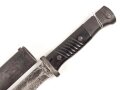 Seitengewehr Modell 84/98 zum k98 der Wehrmacht. Nummerngleiches Stück von Coppel 1940. Drücker hängt