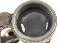 Kaiserreich und 1.Weltkrieg, Fernglas 08 von Carl Zeiss Jena. Feldgrauer Originallack, Glasklare Durchsicht