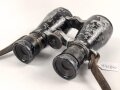 Kaiserreich und 1.Weltkrieg, Fernglas 08 von Busch Rathenow, Allen Anschein nach schwarzer Originallack und originaler Trageriemen. Klare Durchsicht