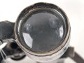 Kaiserreich und 1.Weltkrieg, Fernglas 08 von Busch Rathenow, Allen Anschein nach schwarzer Originallack und originaler Trageriemen. Klare Durchsicht