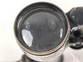 Kaiserreich und 1.Weltkrieg, Fernglas 08 von Busch Rathenow, Allen Anschein nach schwarzer Originallack und originaler Trageriemen. Klare Durchsicht