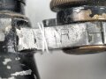 Kaiserreich und 1.Weltkrieg, Fernglas 08 von Busch Rathenow, Allen Anschein nach schwarzer Originallack und originaler Trageriemen. Klare Durchsicht