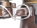 Kaiserreich und 1.Weltkrieg, Fernglas 08 von Busch Rathenow, Alt überlackiertes Stück, klare Durchsicht, Verstellringe schwer gängig
