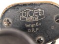 Kaiserreich und 1.Weltkrieg, Dienstglas D.F.03 von OIGEE Berlin. Linker Verstellring ohne Funktion, rechts klare Durchsicht