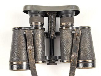 Fernglas 6 x Marineglas von Carl Zeiss Jena. Gute Durchsicht, links Strichplatte . Mit Regenschutzdeckel und Trageriemen