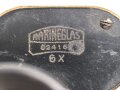 Fernglas 6 x Marineglas von Carl Zeiss Jena. Gute Durchsicht, links Strichplatte . Mit Regenschutzdeckel und Trageriemen