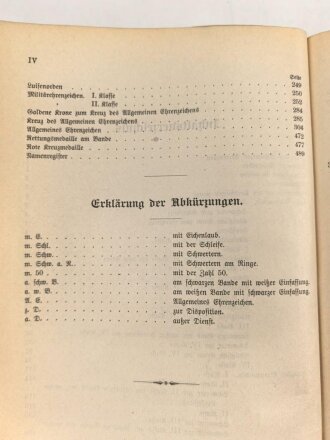 "Erster Nachtrag zur königlich Preußischen Ordensliste 1905" 634 Seiten, unter DIN A4