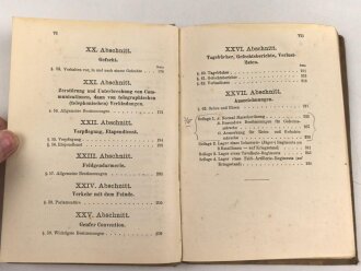 "Dienstreglement für das k.u.k. Heer - Zweiter Teil" datiert 1896, 239 Seiten, kleinformat