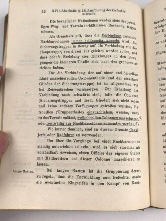 "Dienstreglement für das k.u.k. Heer - Zweiter Teil" datiert 1896, 239 Seiten, kleinformat