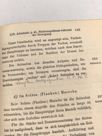 "Dienstreglement für das k.u.k. Heer - Zweiter Teil" datiert 1896, 239 Seiten, kleinformat