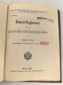 "Dienstreglement für das k.u.k. Heer - Zweiter Teil" datiert 1896, 239 Seiten, kleinformat