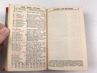 "Taschenkalender für das Heer 1905" ca. 550 Seiten, kleinformat