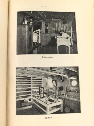 "Die Sanitäre Kriegsrüstung Deutschlands " datiert 1915, 266 Seiten, über DIN A5