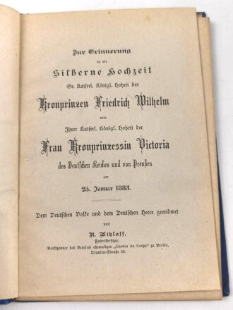 "Gedenkblatt zum 25. Januar 1883" Zur...
