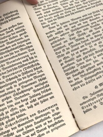 "Die Ernährung im Kriege" 53 Seiten, DIN A5