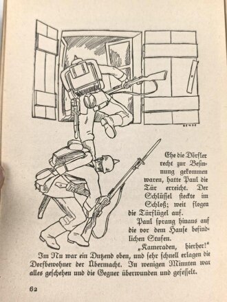 "Der Fahnenträger von Verdun" datiert 1923, 95 Seiten, DIN A5, eine Seiten zerrissen und Einband lose
