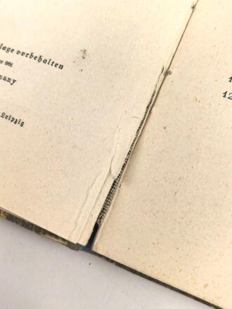 "Der Fahnenträger von Verdun" datiert 1923, 95 Seiten, DIN A5, eine Seiten zerrissen und Einband lose