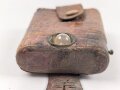 1.Weltkrieg, Taschenlampenhülle aus Leder, unvollständig
