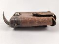 1.Weltkrieg, Taschenlampenhülle aus Leder, unvollständig