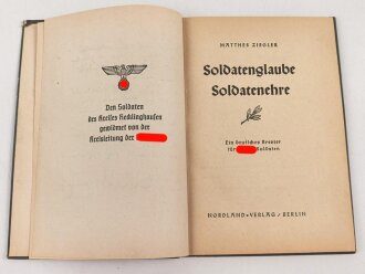 "Soldatenglaube Soldatenehre" datiert 1940, 70 Seiten, DIN A5